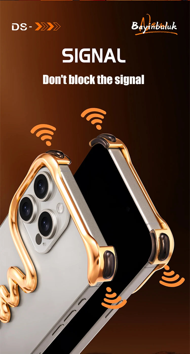 Metal Alloy Frameless  iPhone Case