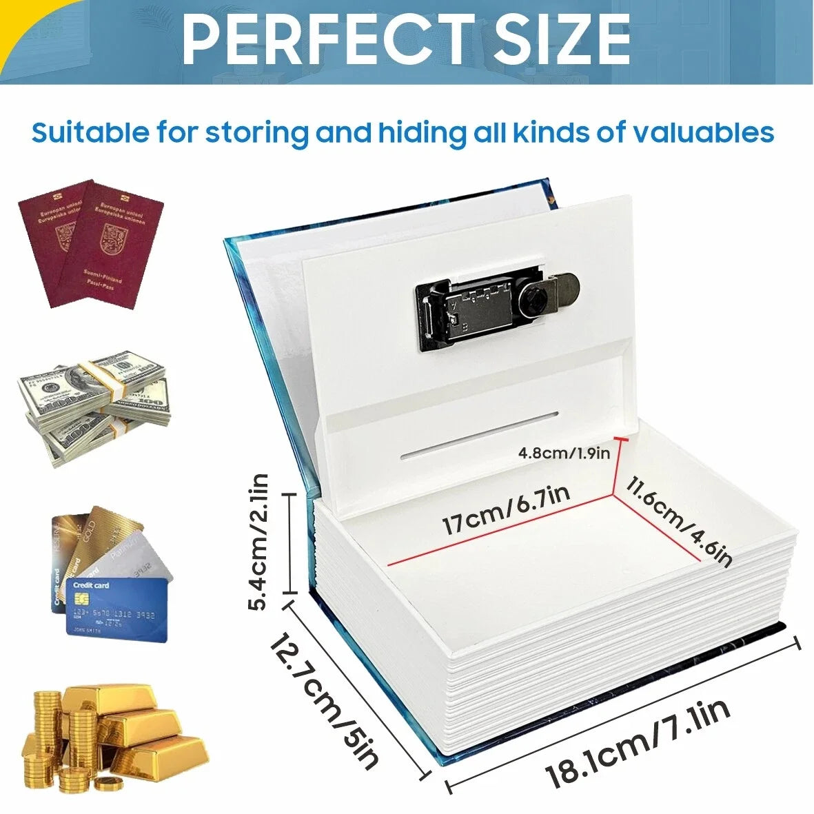 Hidden Book Vault Safe Box