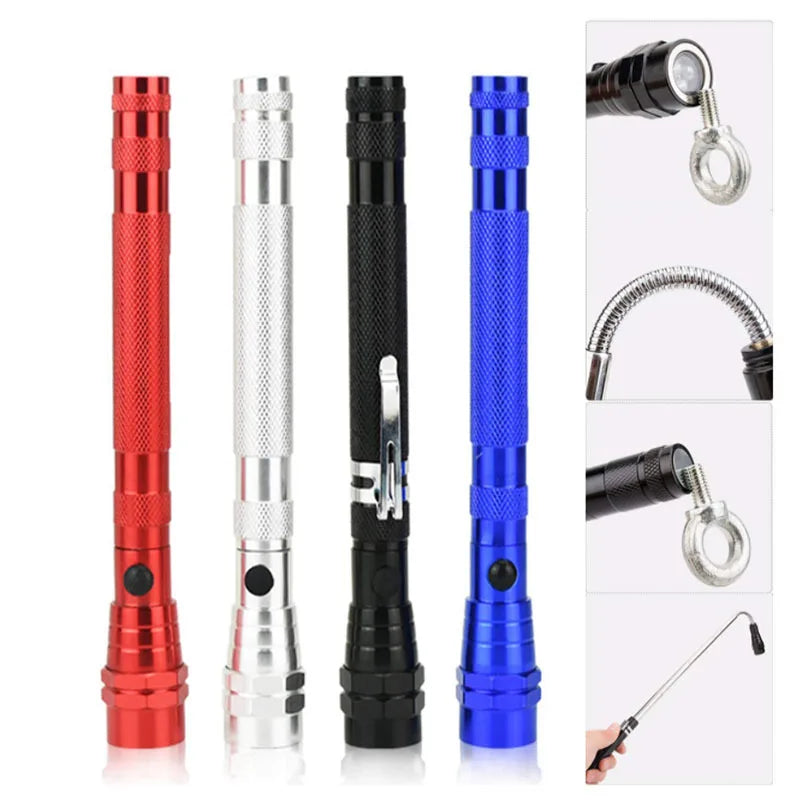Telescopic Magnetic Pickup Flashlight