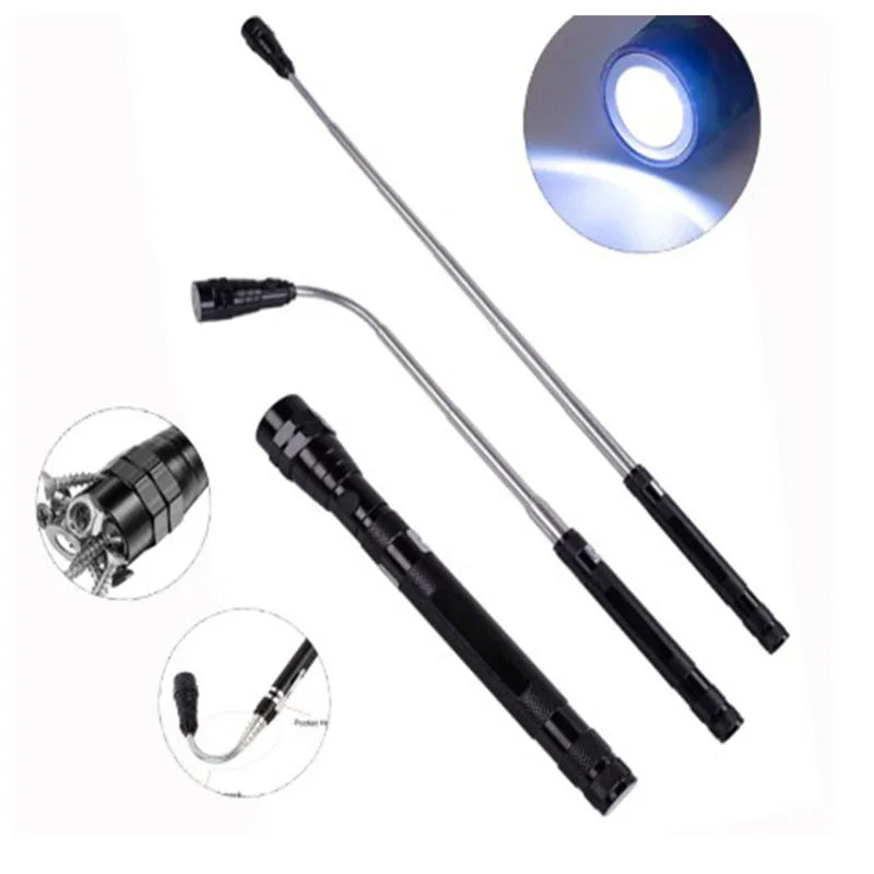 Telescopic Magnetic Pickup Flashlight