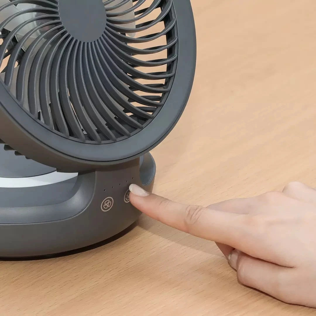 USB Rechargeable Fan with Lamp