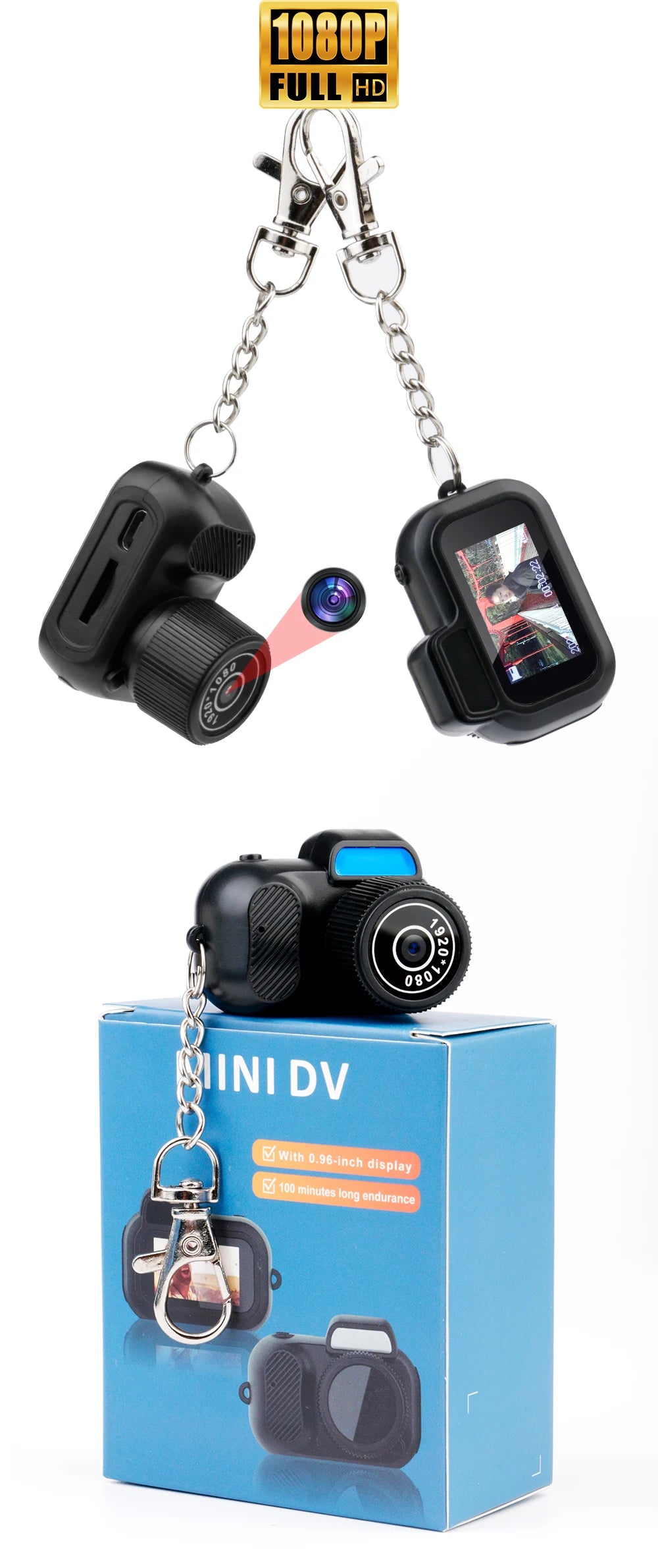 Vintage Camcorder Keychain Camera