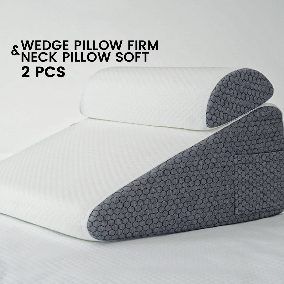 Memory Foam Wedge and Neck Pillow