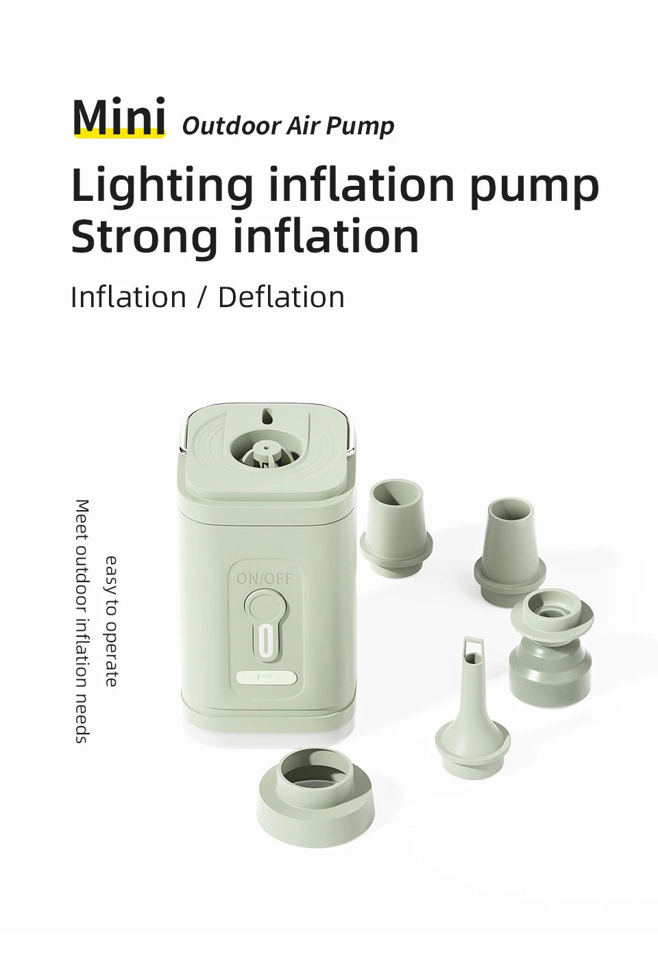 3 in 1 Electric Mini Wireless Air Compressor