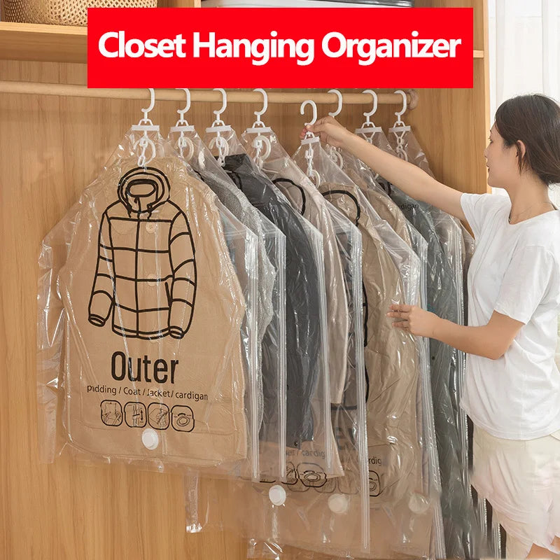 Hanging Space Saver Compression Storage Bag