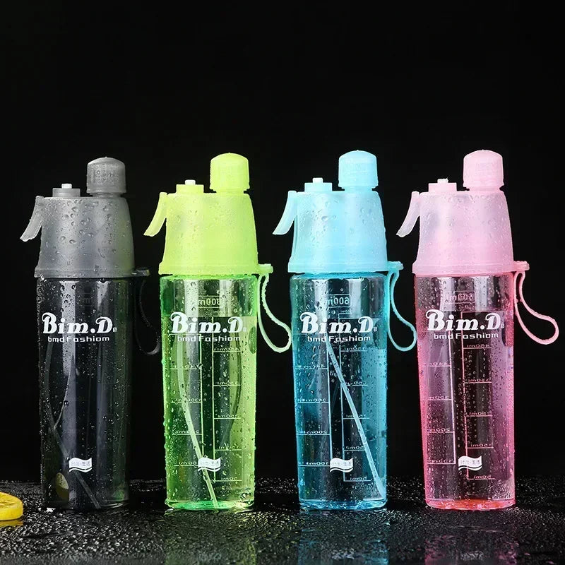 2 in 1 Portable Spray Water Bottle