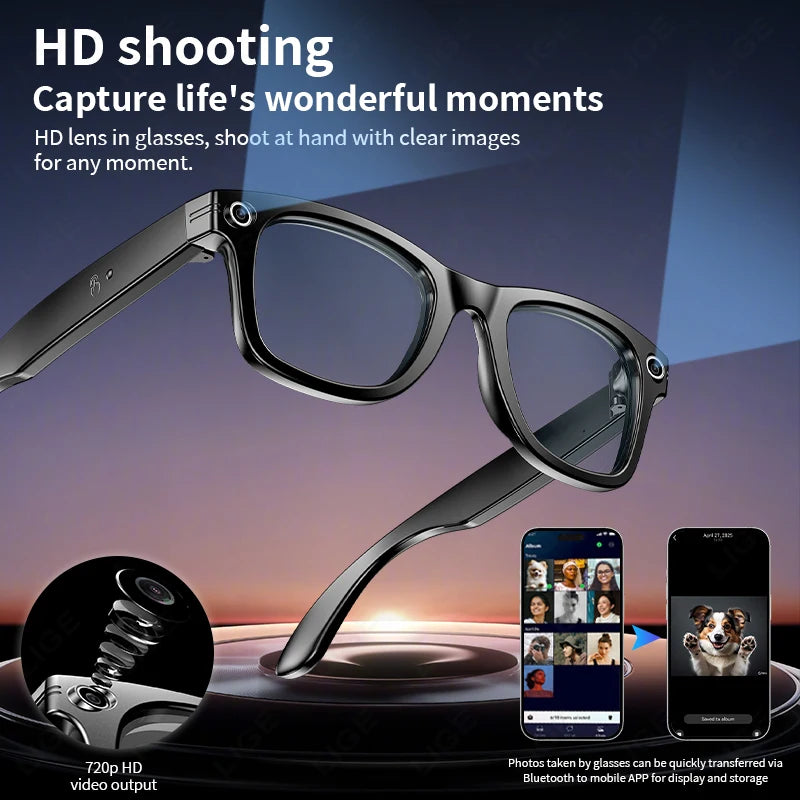 Smart Bluetooth Camera Glasses