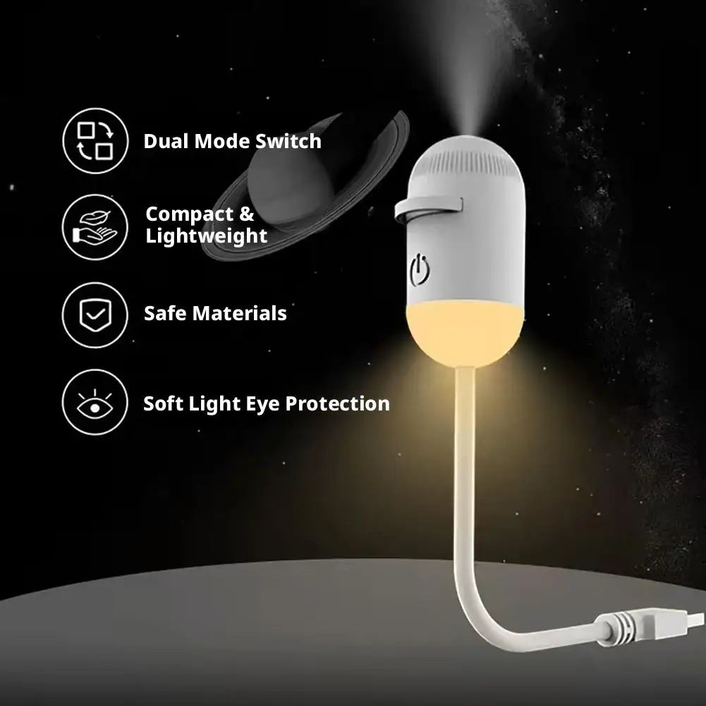2-in-1 Mini Galaxy Star Projector