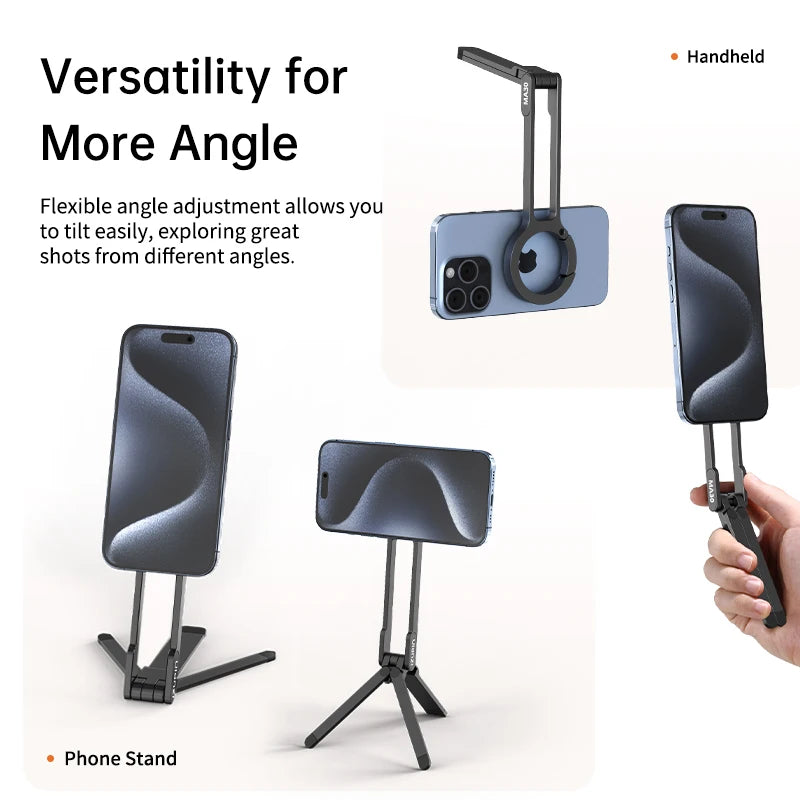 Double-Sided Magnetic Tripod Phone Holder