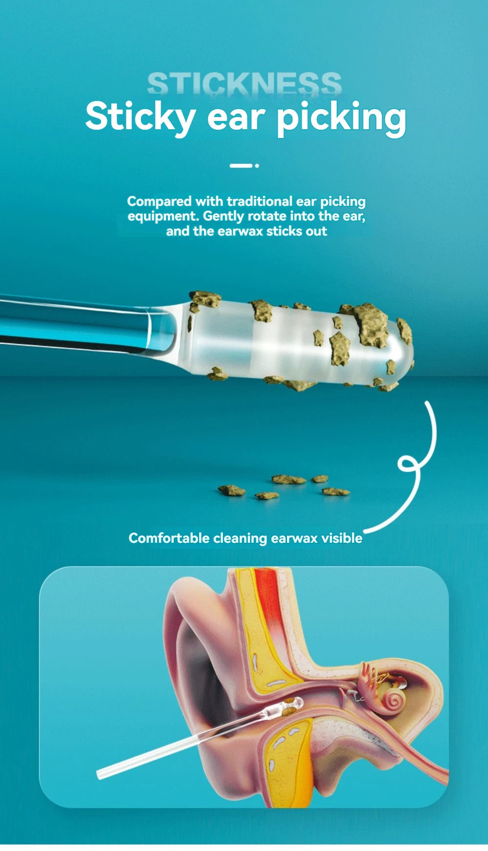 Reusable Sticky Ear Pick 24Pcs