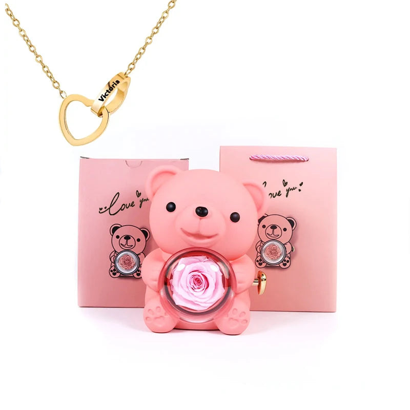 Rotating Bear Gift Box