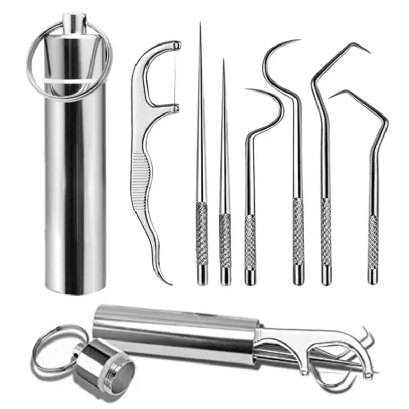 Stainless Steel Reusable Toothpick Set