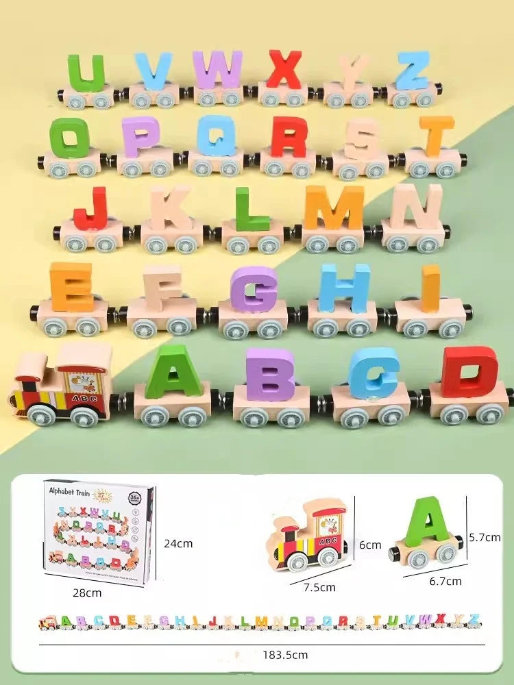 Creative Wooden Magnetic Train