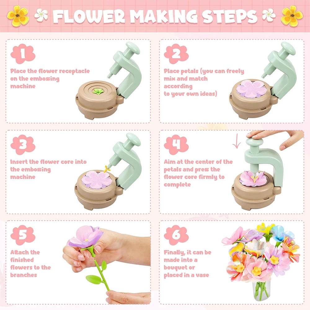 DIY Fabric Flower Bouquets Toy