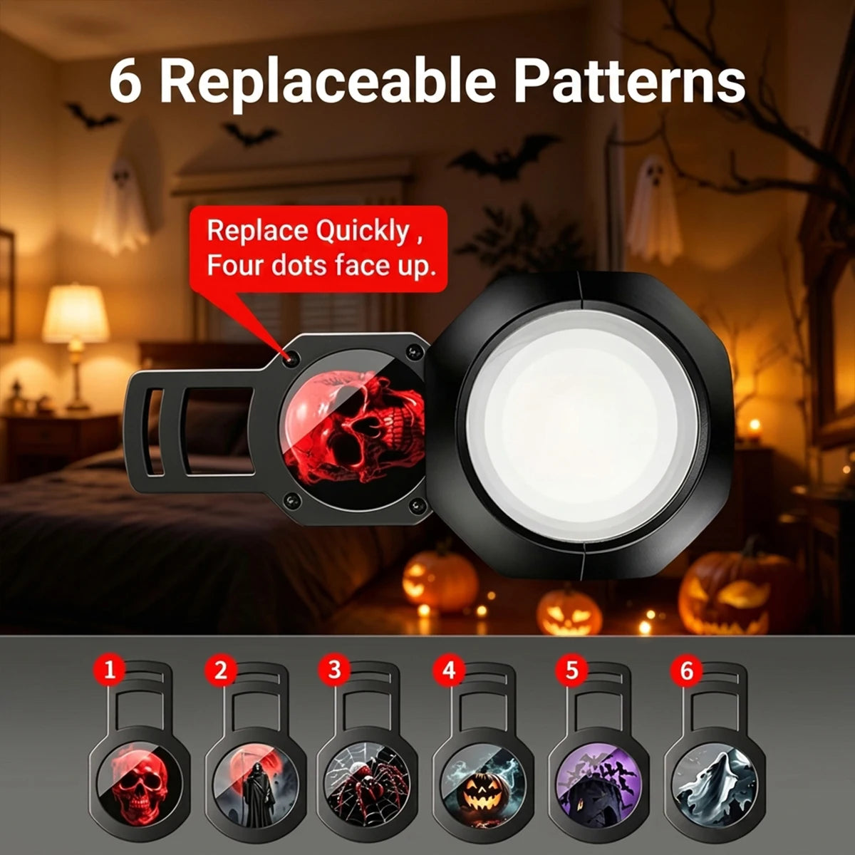 Mini LED Spooky Projector Lamp