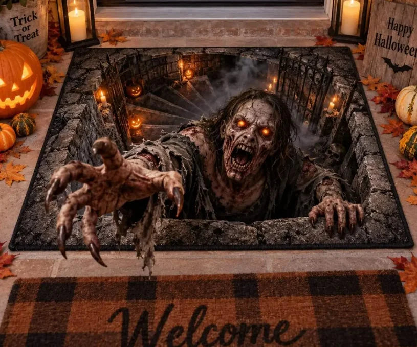 3D Skull Pit Illusion Doormat