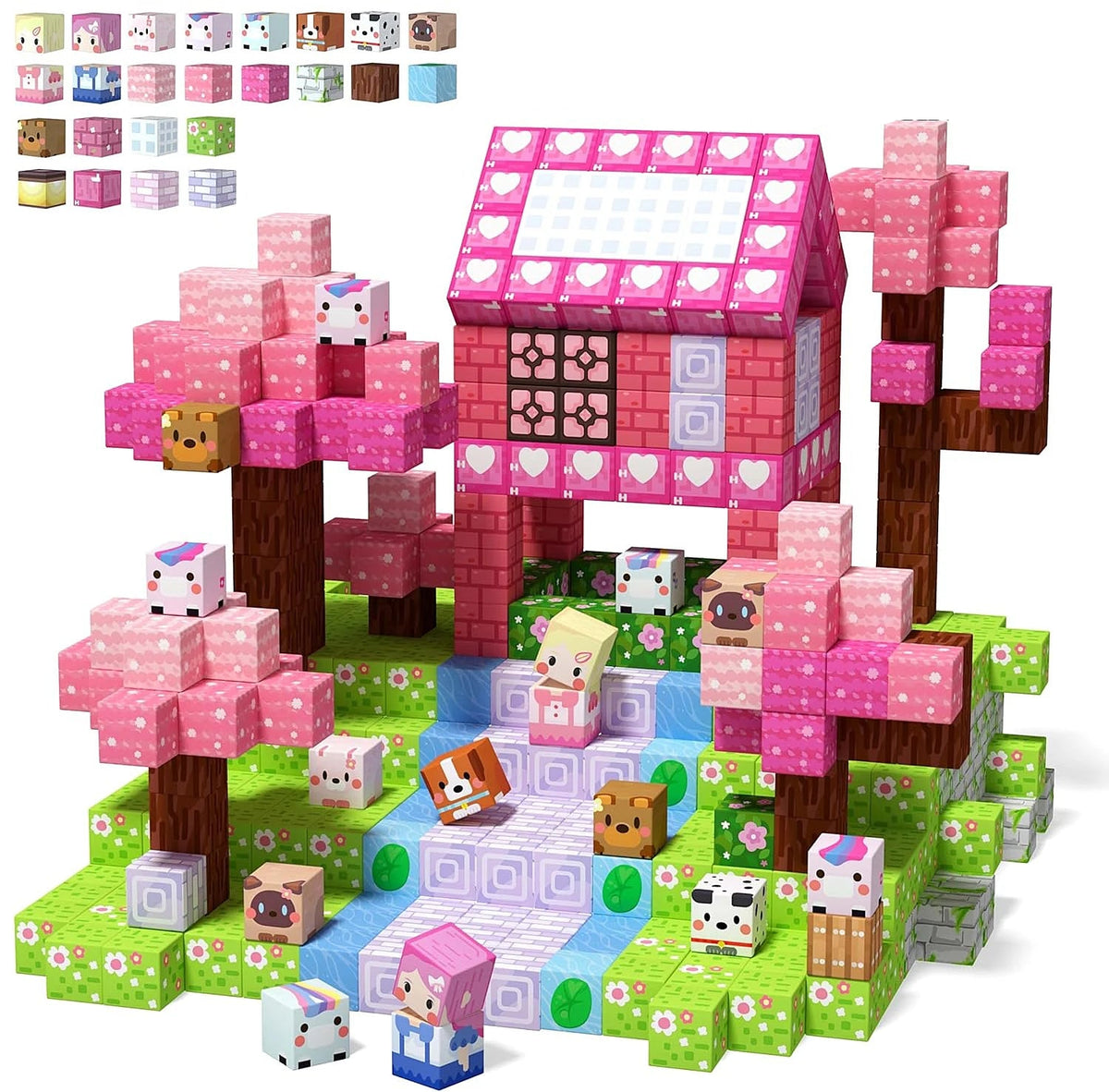 Mine World Magnetic Building Blocks