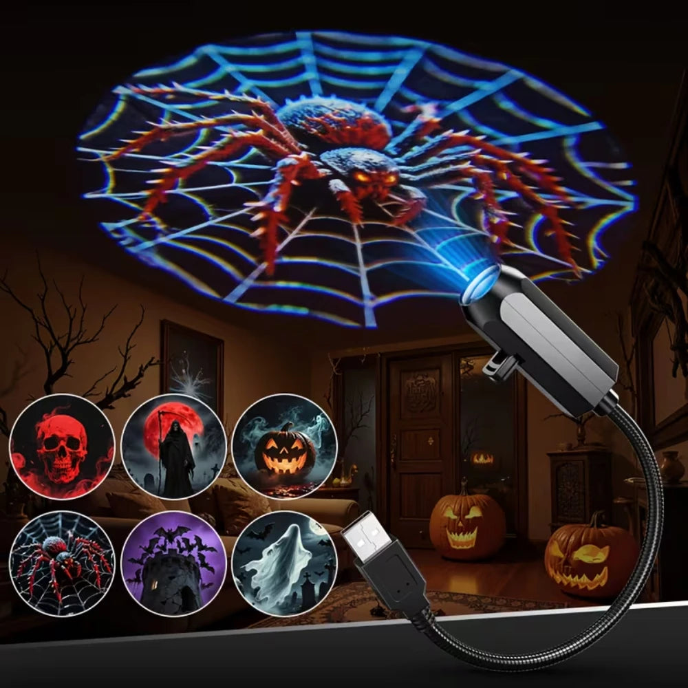 Mini LED Spooky Projector Lamp
