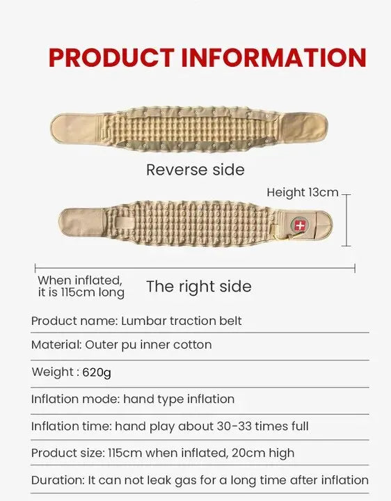 Inflatable Lumbar Pain Relief Belt