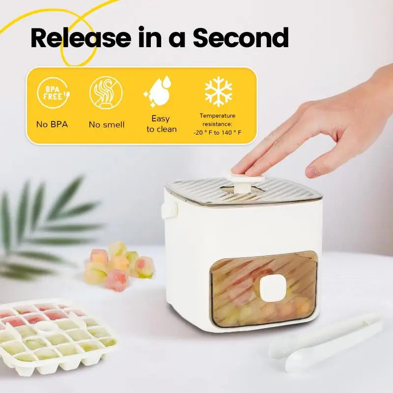 Double Layer Ice Cube Maker With Lid