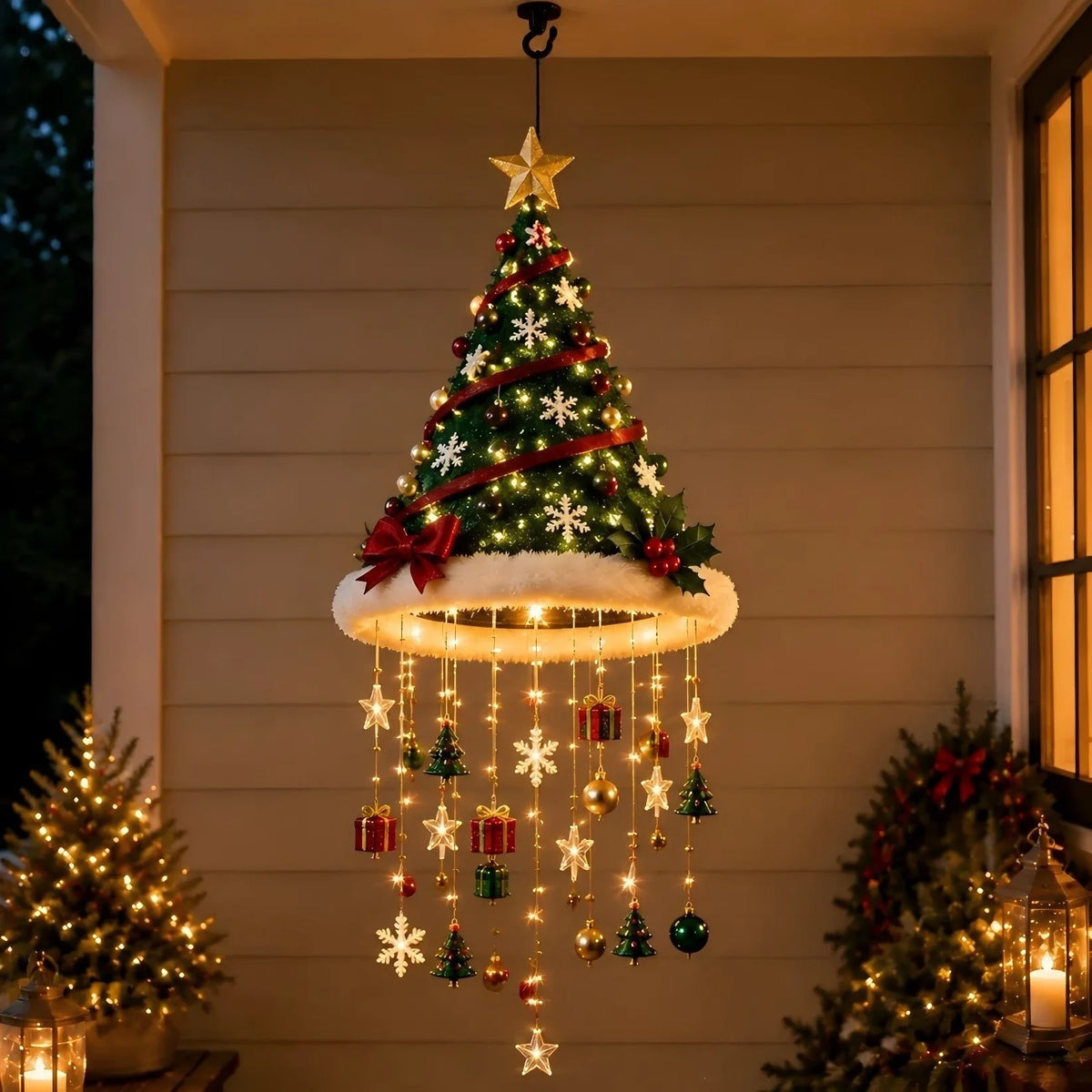 LED Christmas Hat Hanging Light