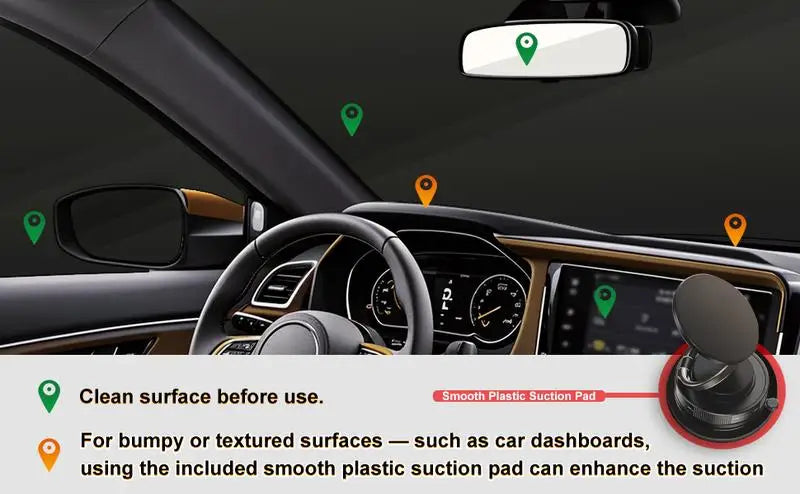 360° Rotatable Suction Magnetic Car Phone Holder