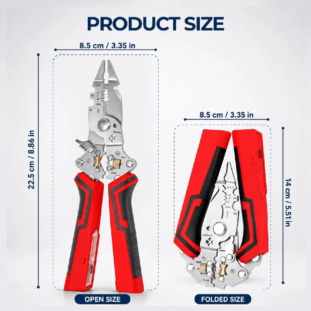 14-in-1 Foldable Multifunction Electrician Pliers