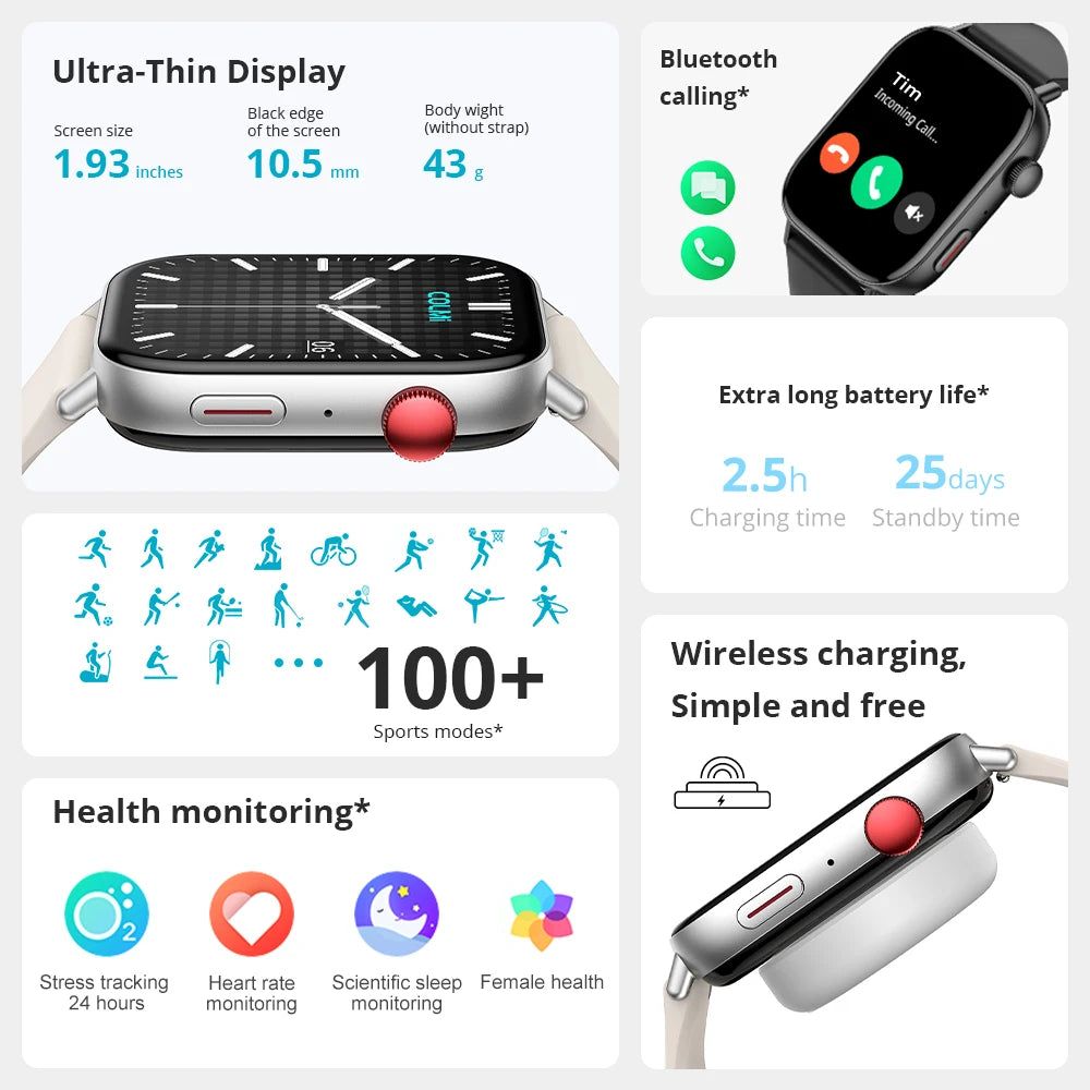 2 In 1 Fitness Tracker Voice Calling Smart Watch