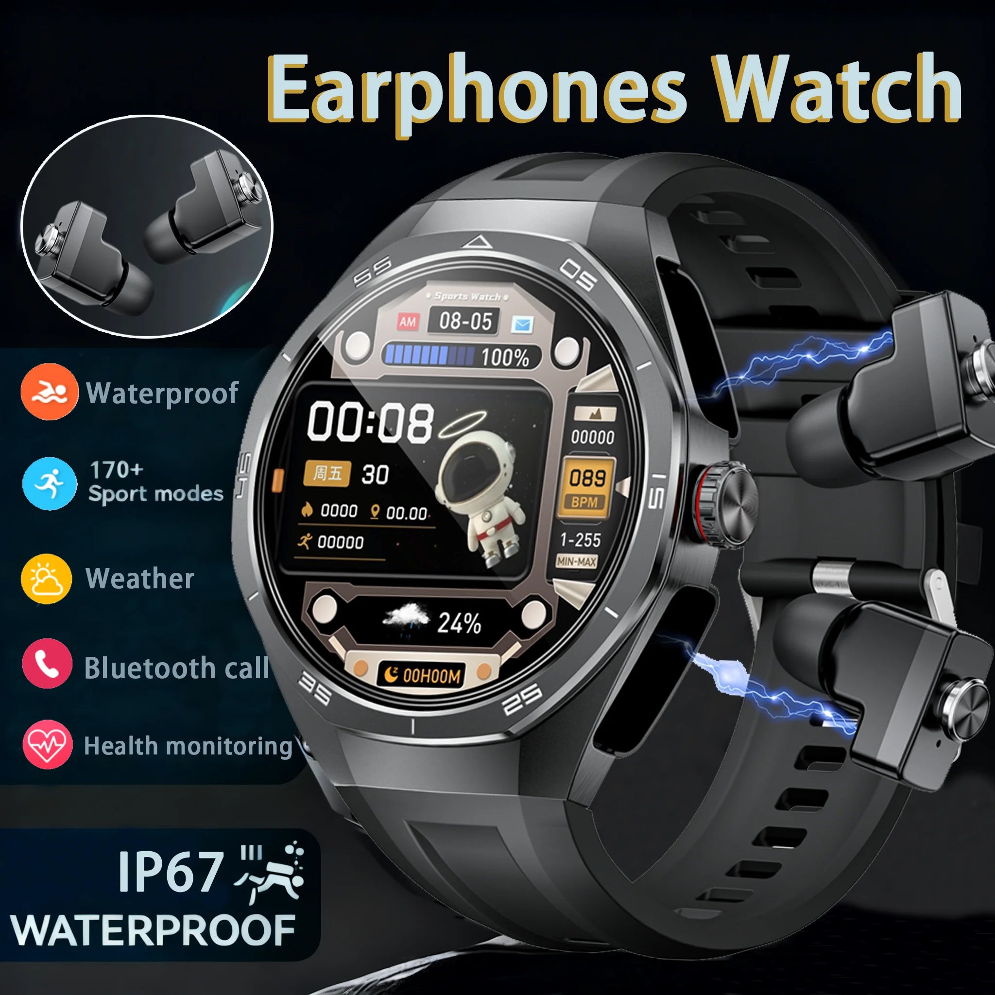 Smart Two-in-one Bluetooth Watch