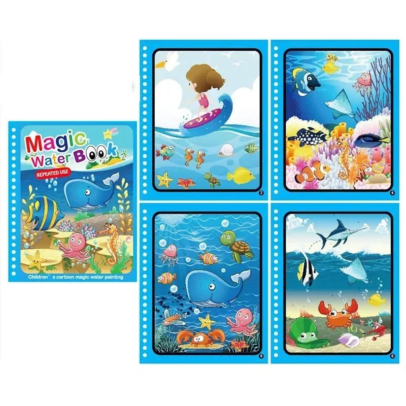 Kids Reusable Water coloring Book