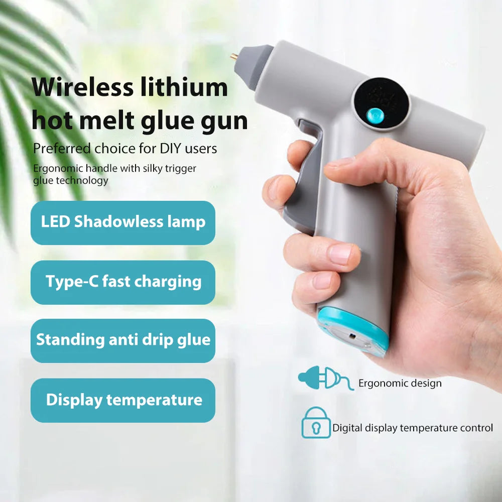 Cordless Hot Glue Gun With LED