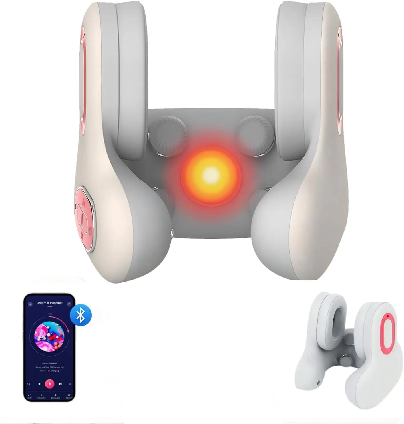 3 in 1 Headset with Neck Massager Pillow