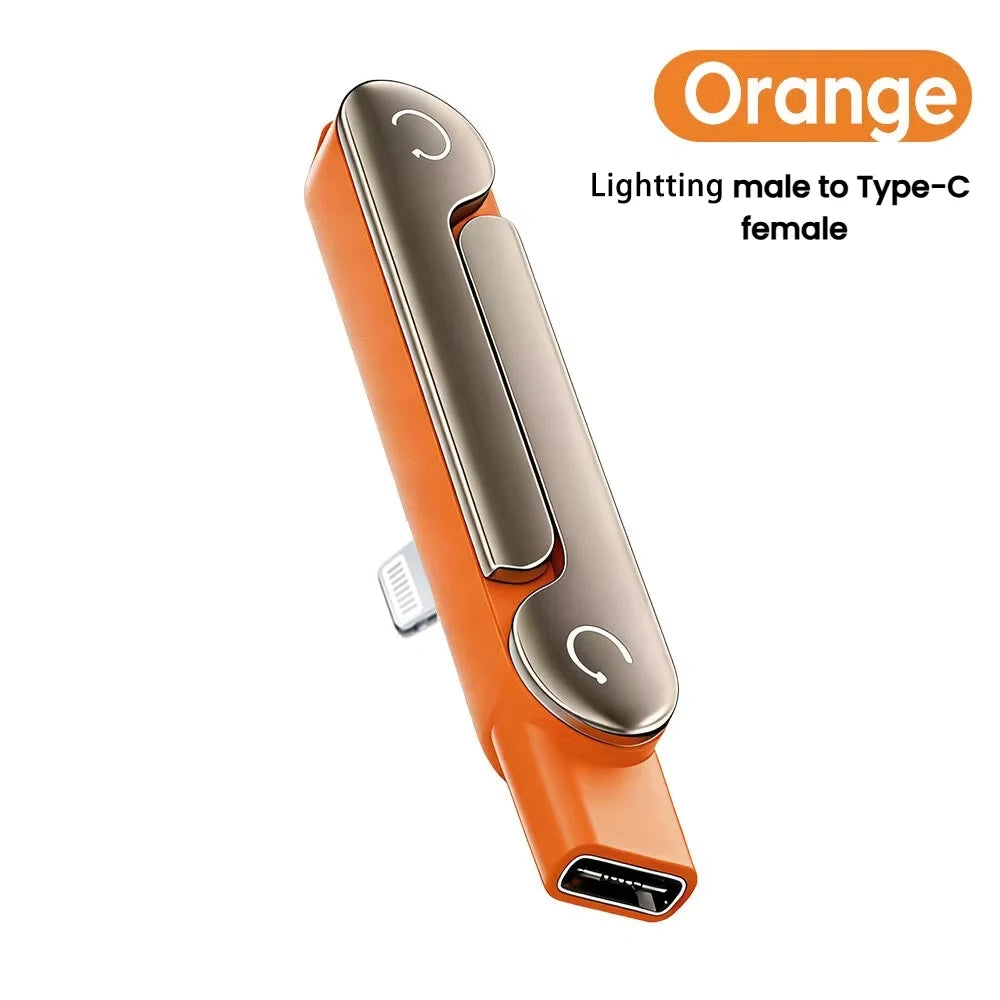 2 in 1 Type C Fast Charging Adapter with Phone Stand