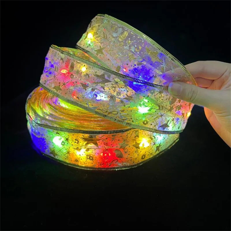 Christmas Ribbon Fairy Light For Decoration