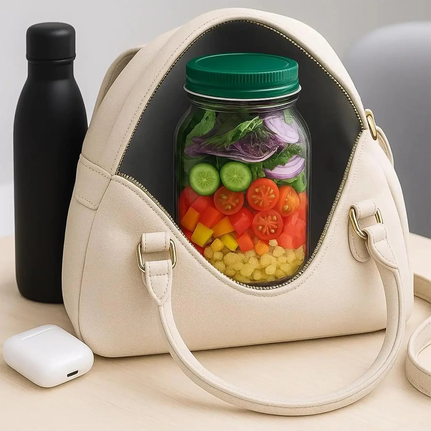 Salad Jar With Side-Opening