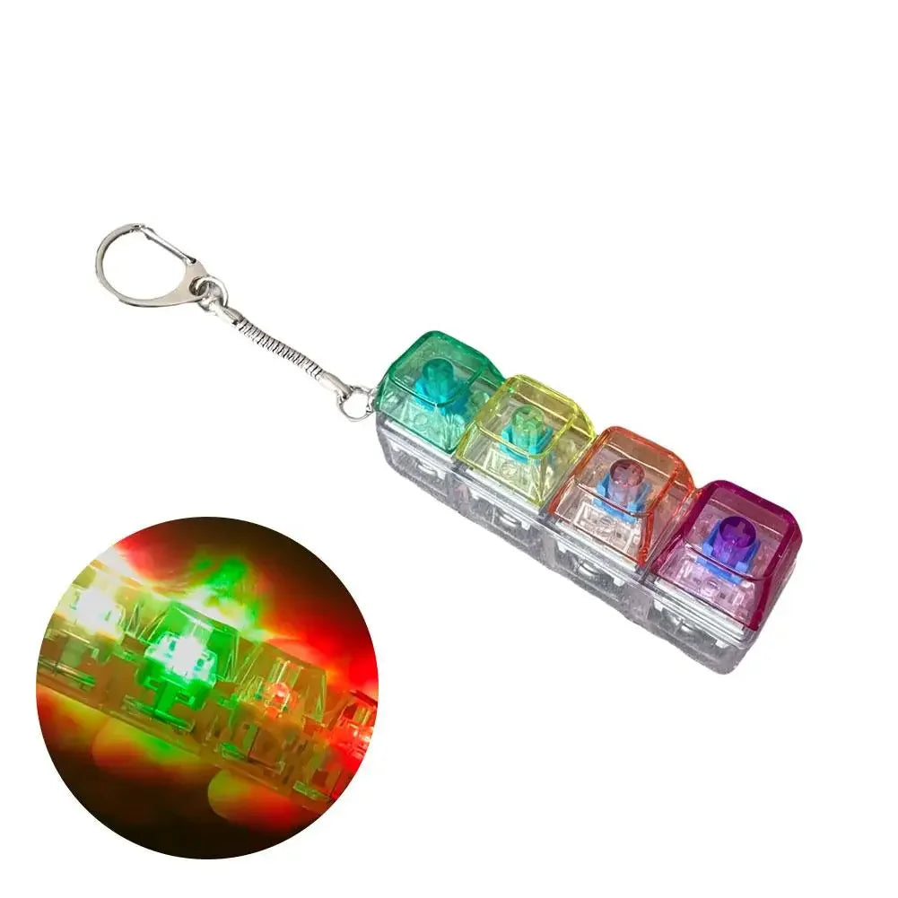 LED Stress Relief Keyboard Keychain