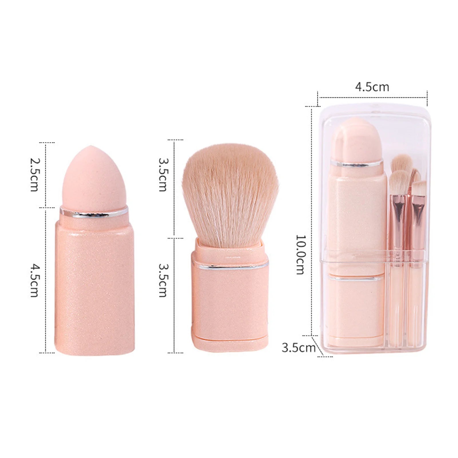 8Pcs Portable Makeup Brushes Set