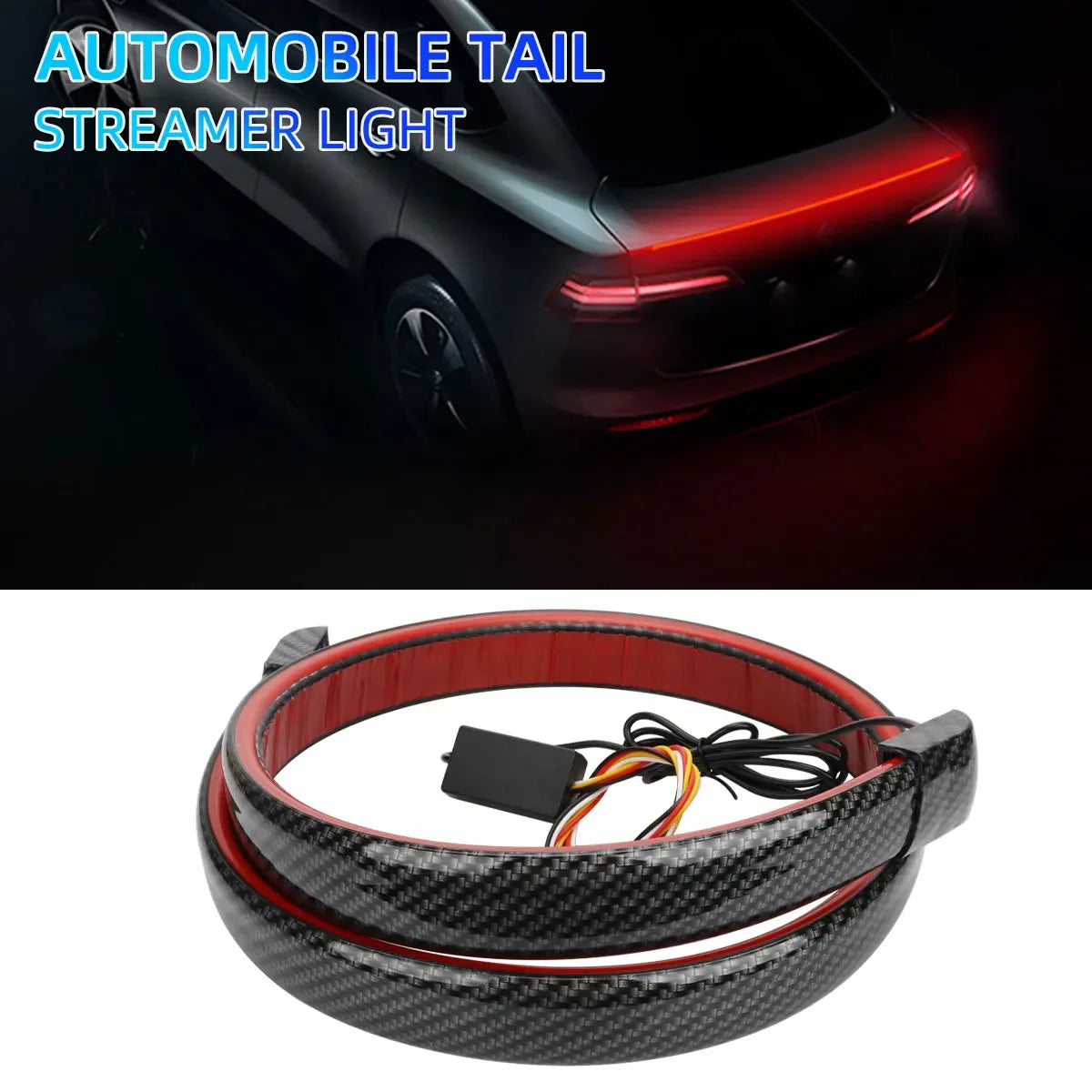 Carbon Fiber Car LED Spoiler Light Strip