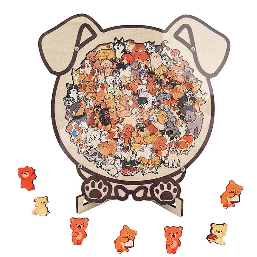 Cute Animal-Shaped Wooden Puzzle