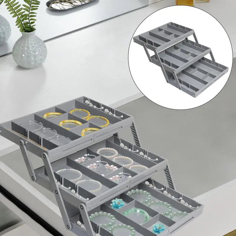 Multi Level Collapsible Organizer Drawer