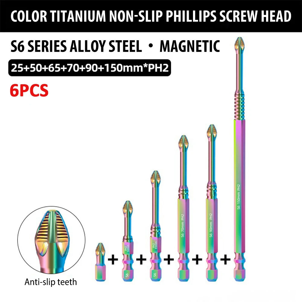 Magnetic Titanium Impact Anti-Slip Screw Head