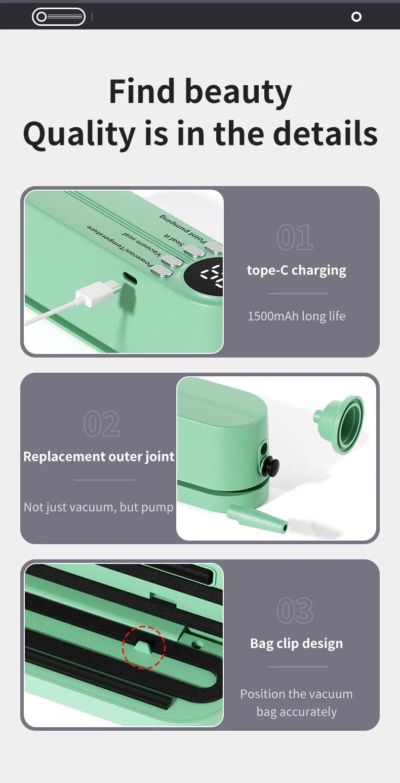 Wireless Automatic Mini Vacuum Sealing Machine