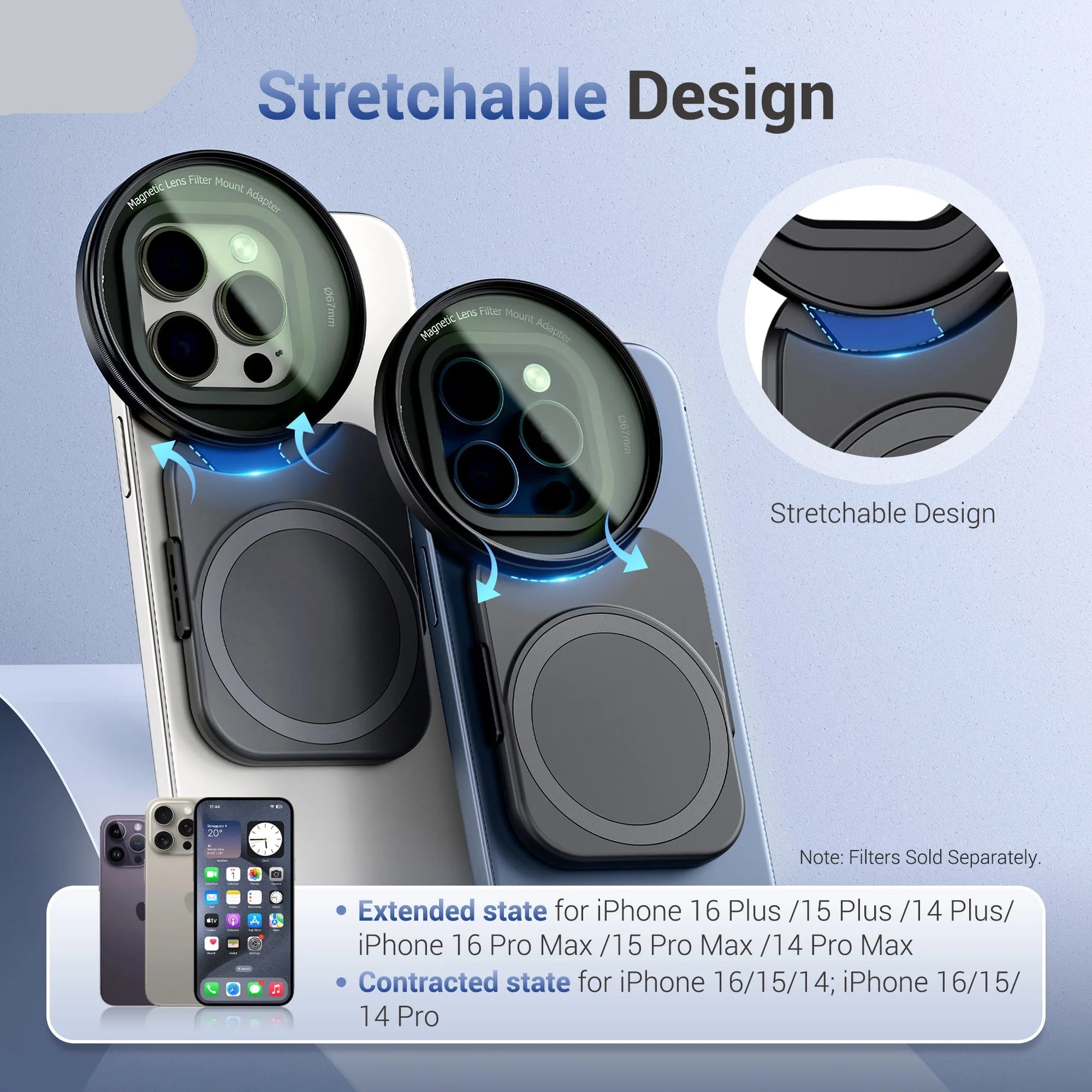 67mm Magnetic Lens Filter Adapter