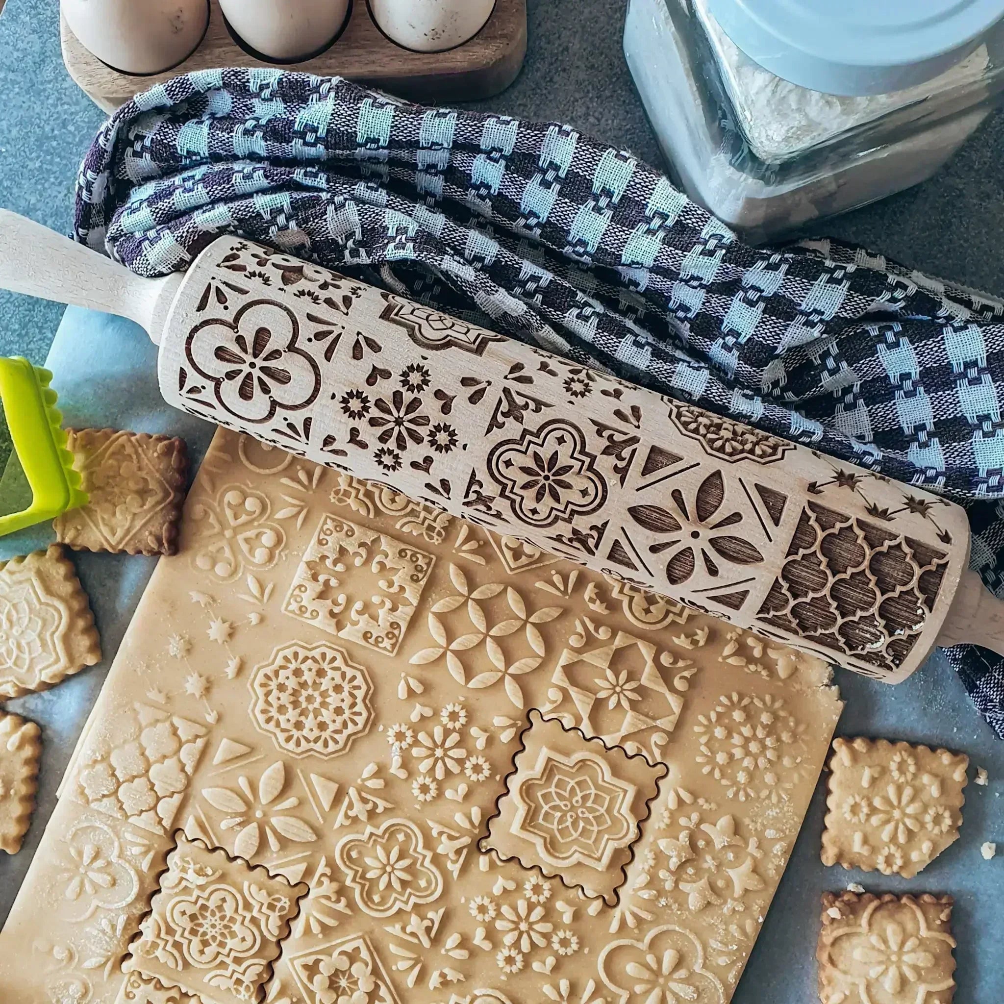 Wooden Embossed Rolling Pins