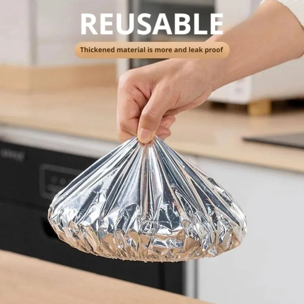 Reusable Elastic Aluminum Foil Food Covers