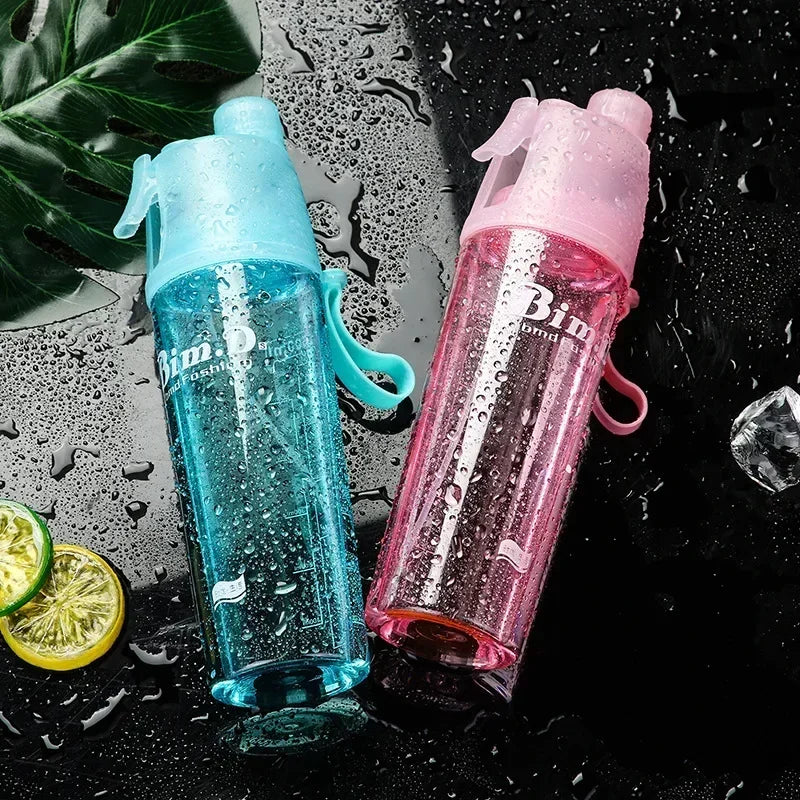 2 in 1 Portable Spray Water Bottle