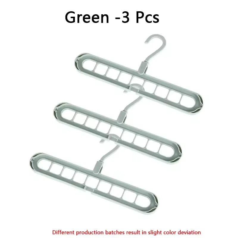 3Pcs 9-hole Clothes Hanger