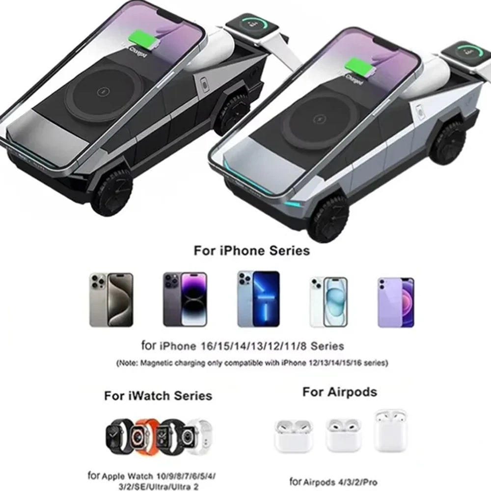3 in 1 Cybertruck Magnetic Wireless Charger