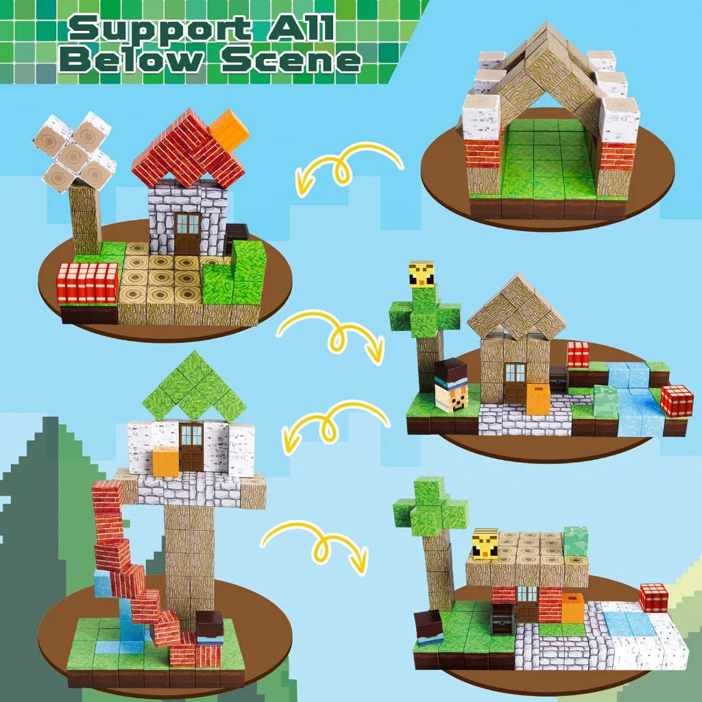 Mine World Magnetic Building Blocks