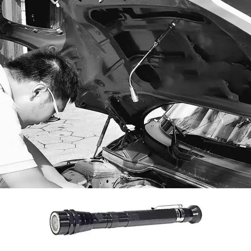 Telescopic Magnetic Pickup Flashlight